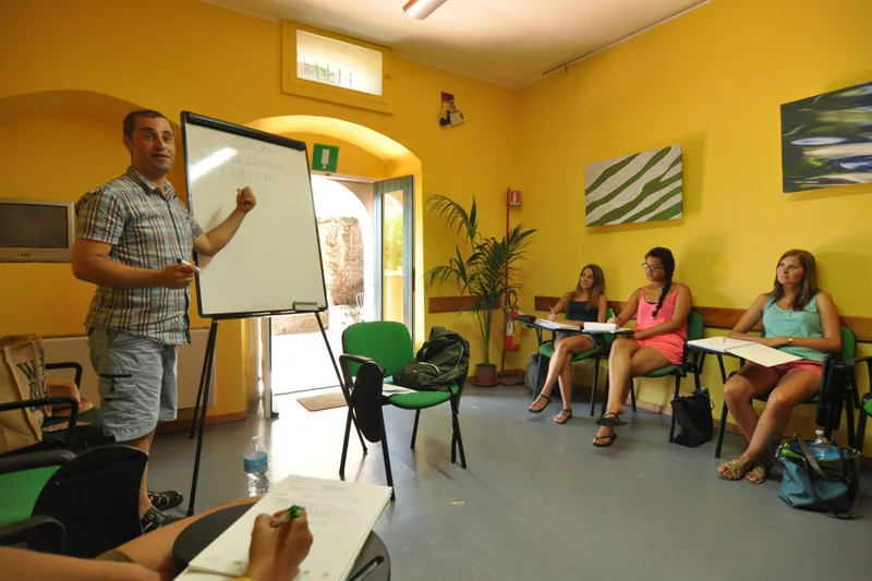 cours d'italien dispensés dans la villa historique Casa Silva, qu'occupe l'école Babilonia